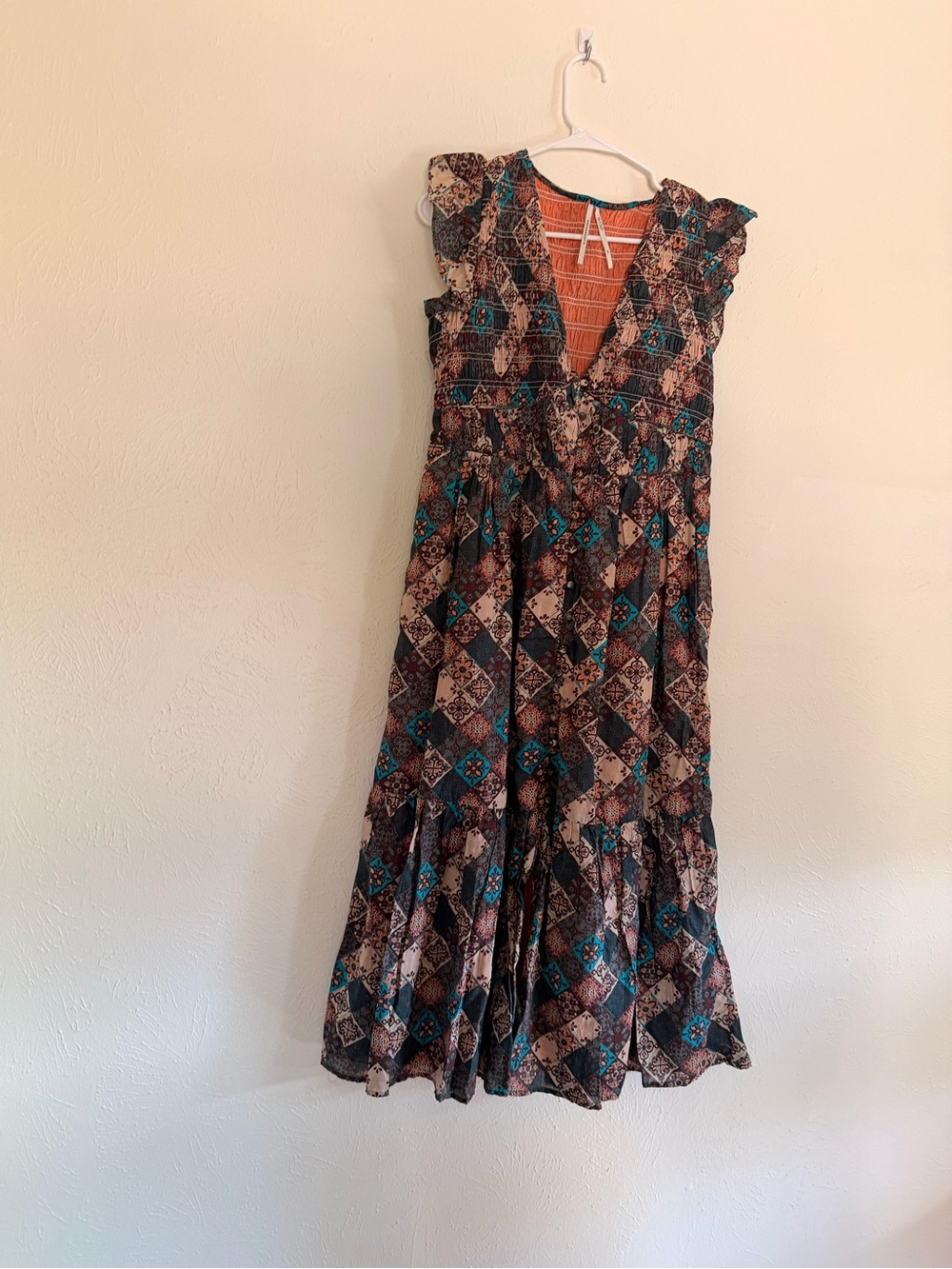 Bohemian Patchwork Maxi Dress Anthropolgie Medium Petite